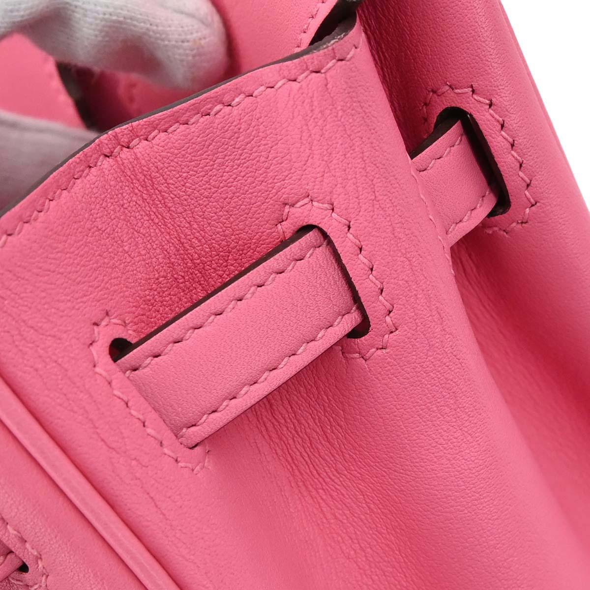 Hermes Rose Azalee Swift Birkin 25 Handbag