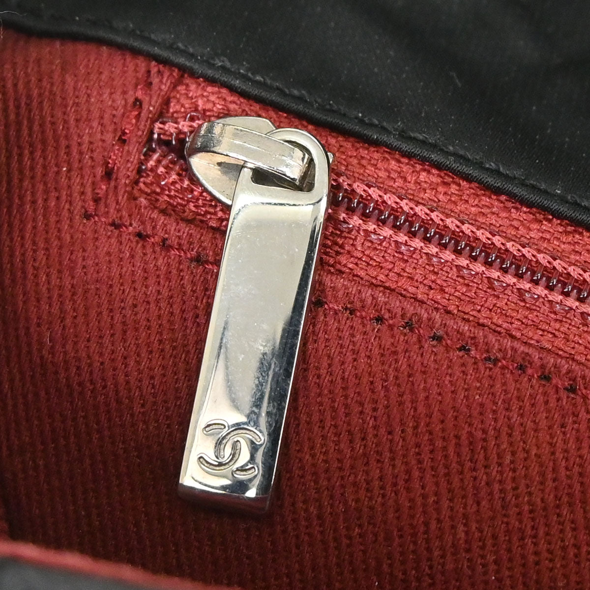Chanel 2008-2009 Black Satin Logomania Flap Shoulder Bag