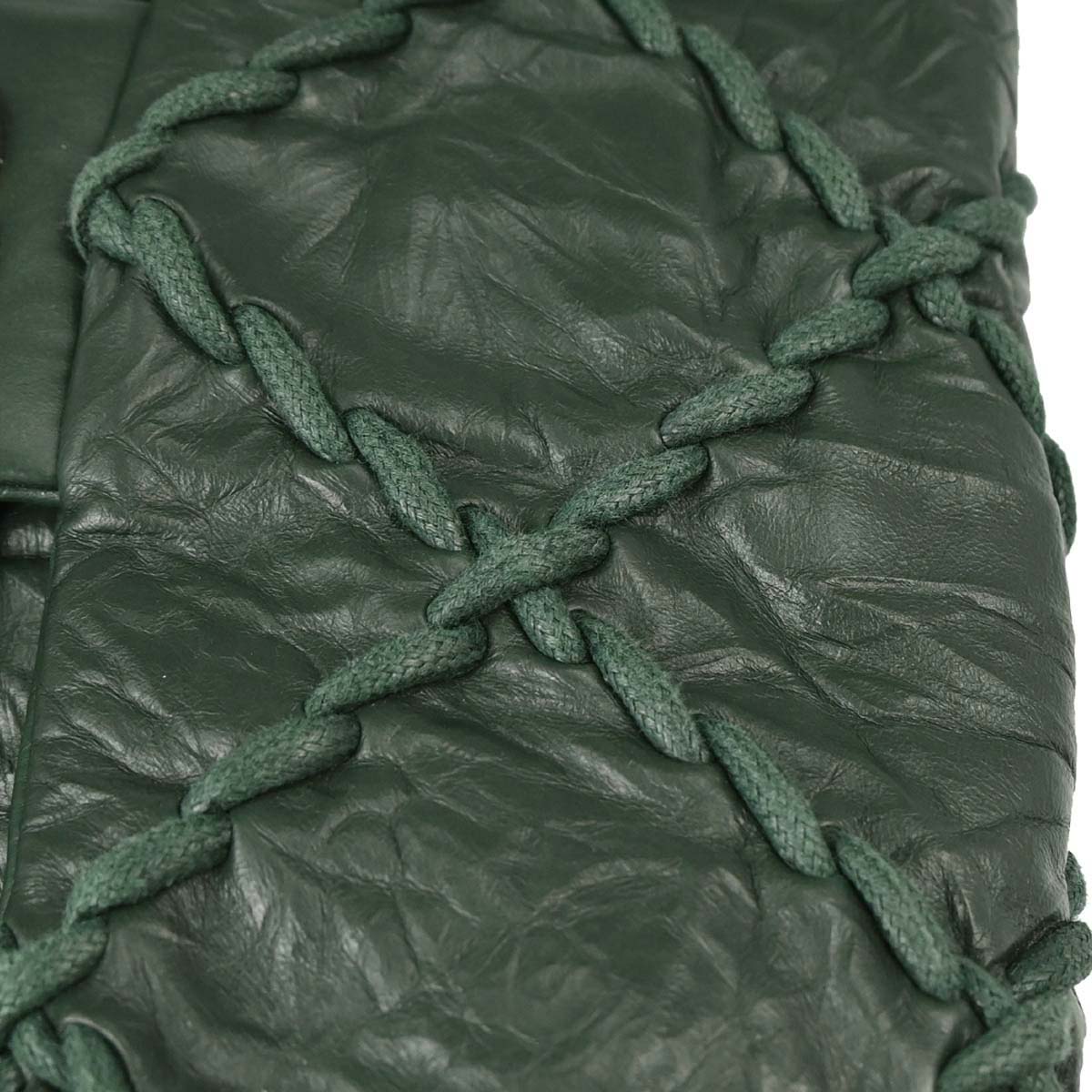 Chanel Green Calfskin Ultra Stitch Single Flap Shoulder Bag