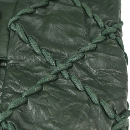 Chanel Green Calfskin Ultra Stitch Single Flap Shoulder Bag