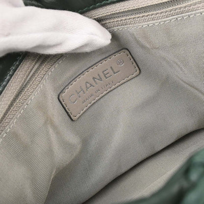 Chanel Green Calfskin Ultra Stitch Single Flap Shoulder Bag