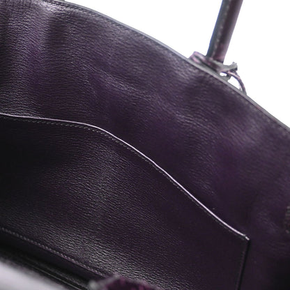 Hermes * Aubergine Porosus Birkin 30 Handbag