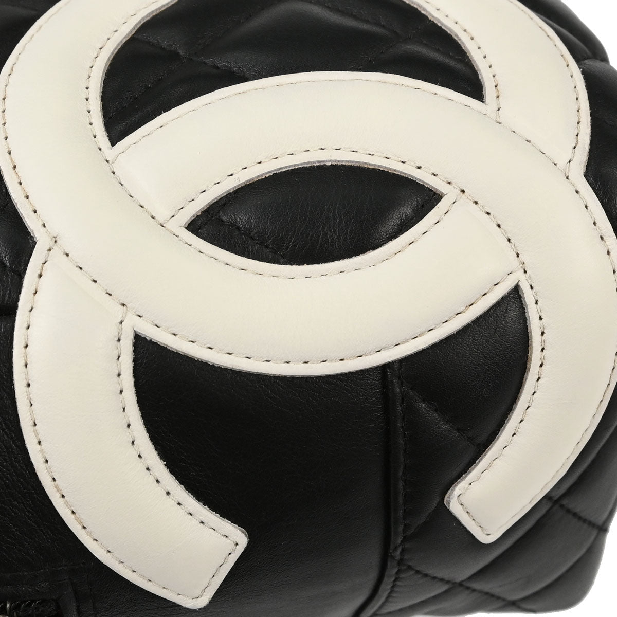 Chanel Black Calfskin Cambon Ligne Bowling Bag 27