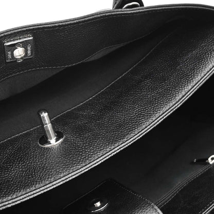 Chanel Black Calfskin Executive Cerf 2way Shoulder Tote Bag
