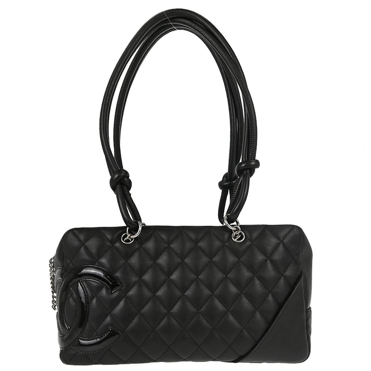Chanel 2005-2006 Black Calfskin Cambon Ligne Bowling Bag 27