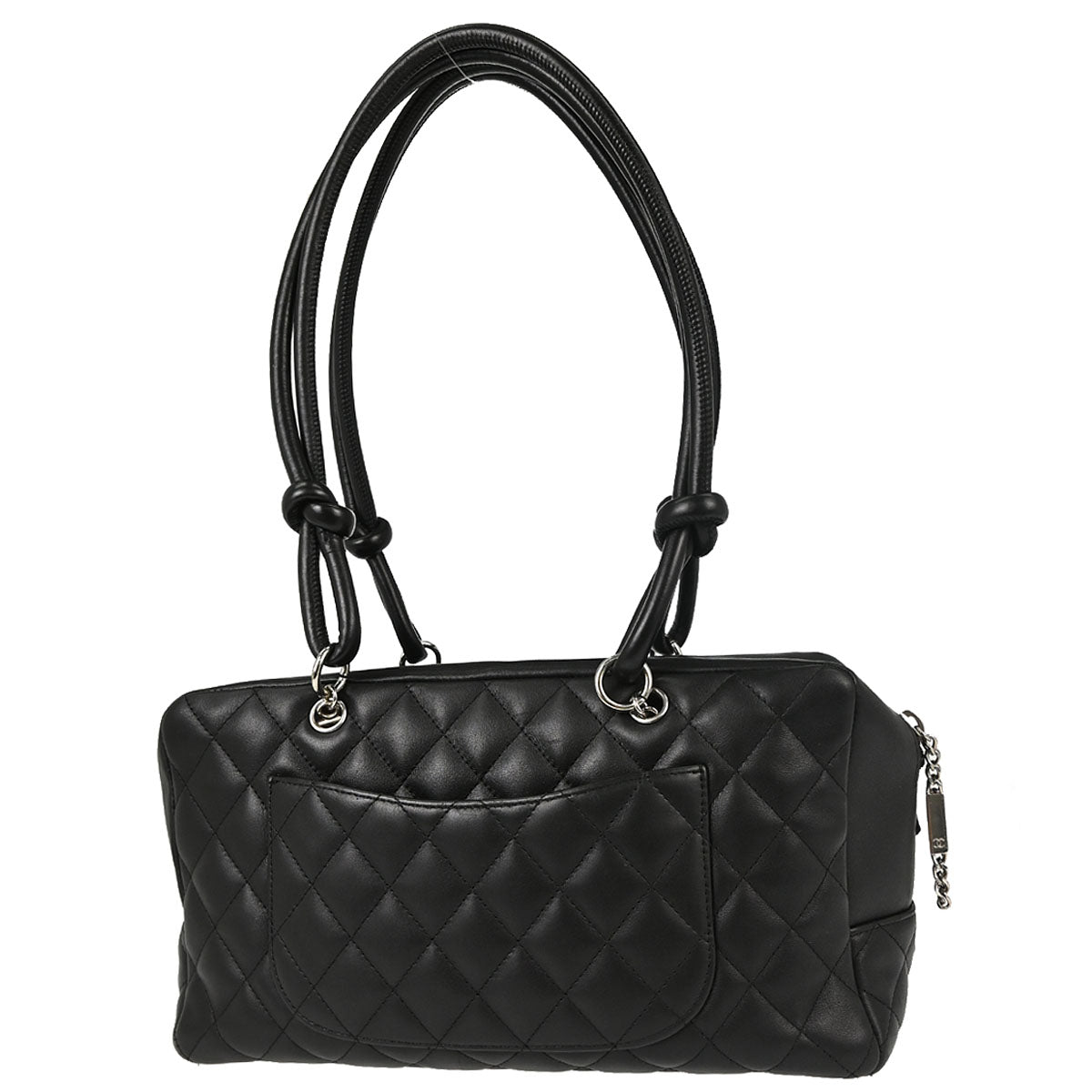 Chanel 2005-2006 Black Calfskin Cambon Ligne Bowling Bag 27