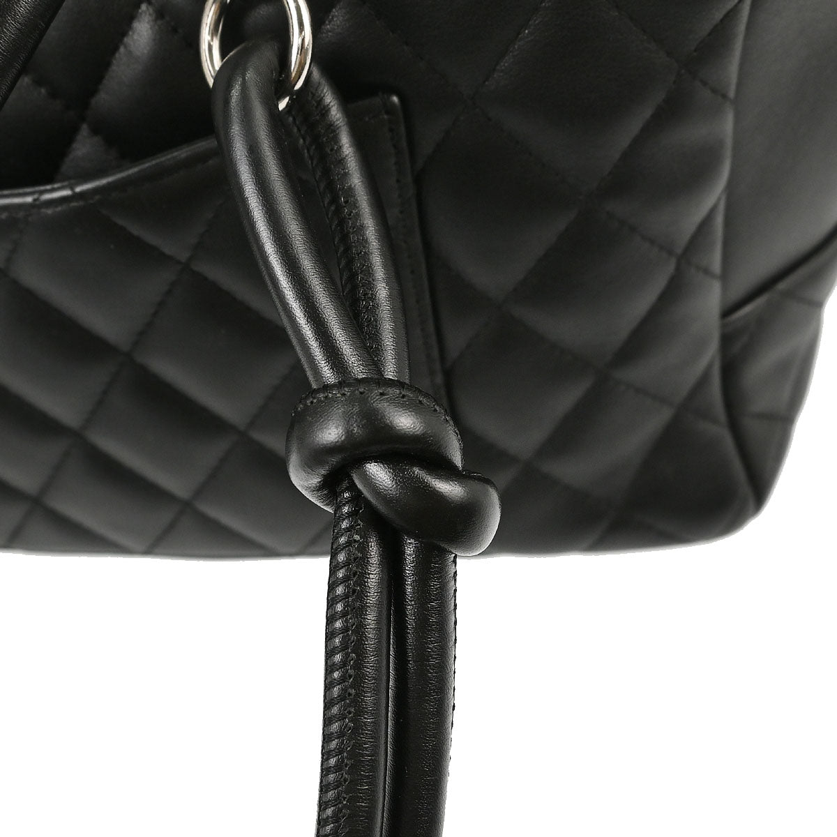Chanel 2005-2006 Black Calfskin Cambon Ligne Bowling Bag 27