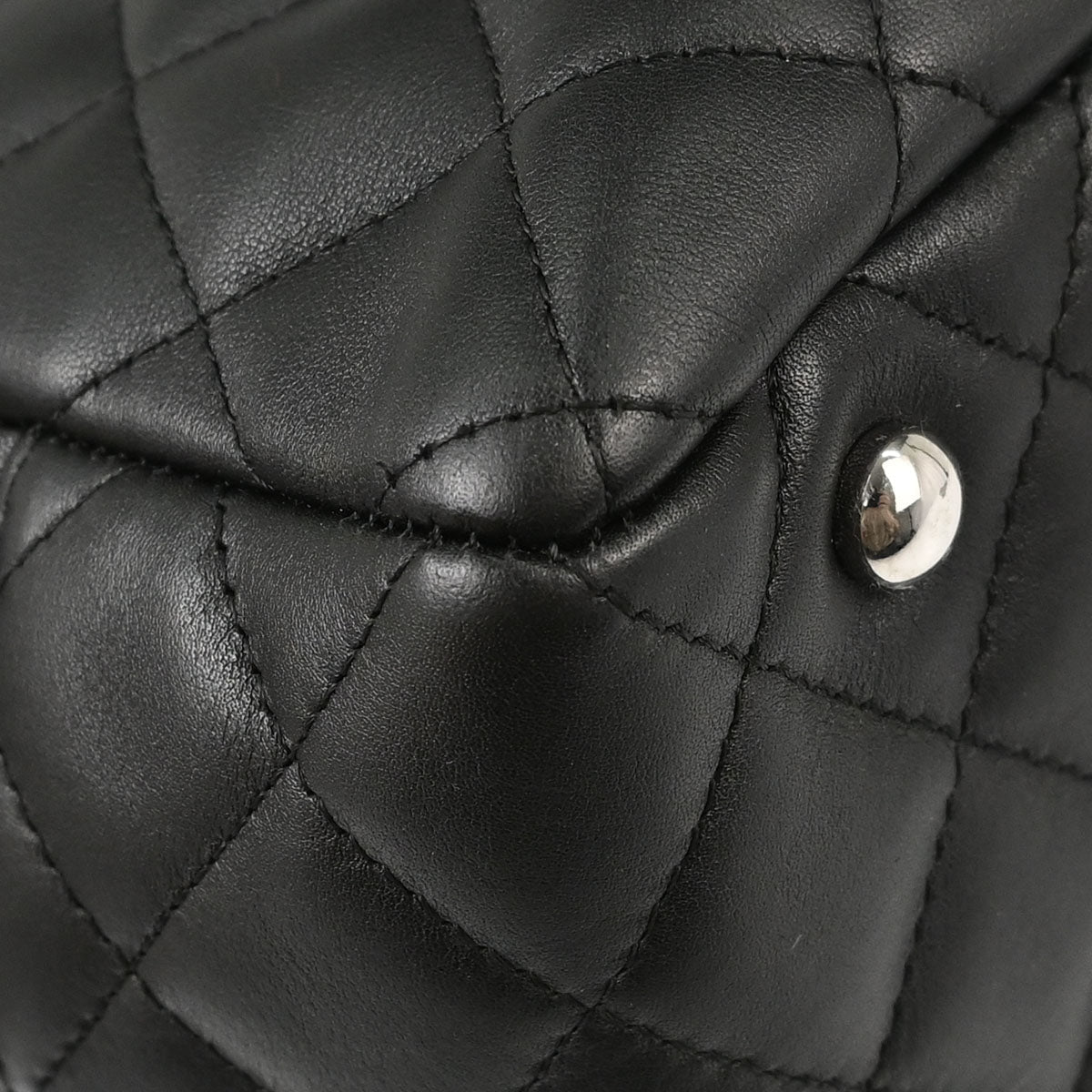 Chanel 2005-2006 Black Calfskin Cambon Ligne Bowling Bag 27