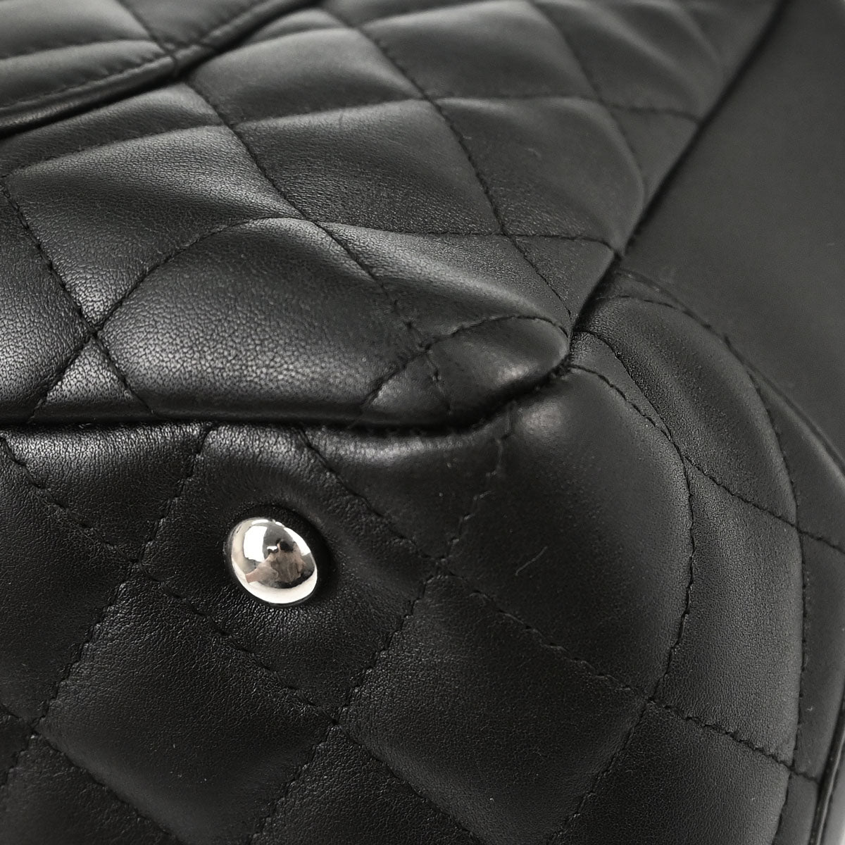 Chanel 2005-2006 Black Calfskin Cambon Ligne Bowling Bag 27