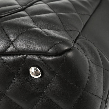 Chanel 2005-2006 Black Calfskin Cambon Ligne Bowling Bag 27