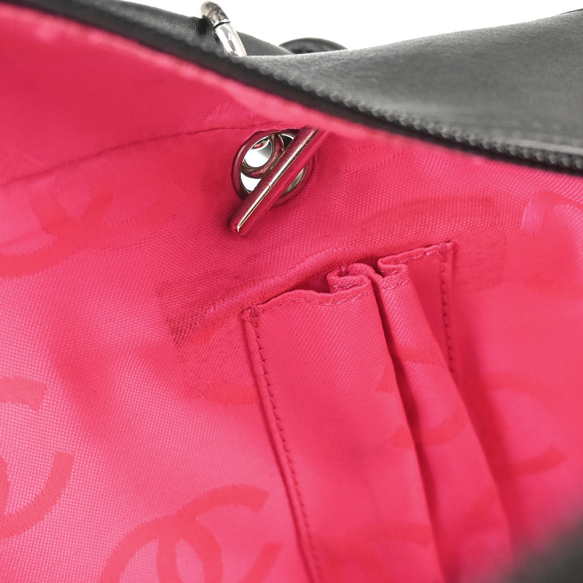 Chanel 2005-2006 Black Calfskin Cambon Ligne Bowling Bag 27