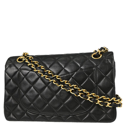 Chanel Black Lambskin Small Classic Double Flap Shoulder Bag
