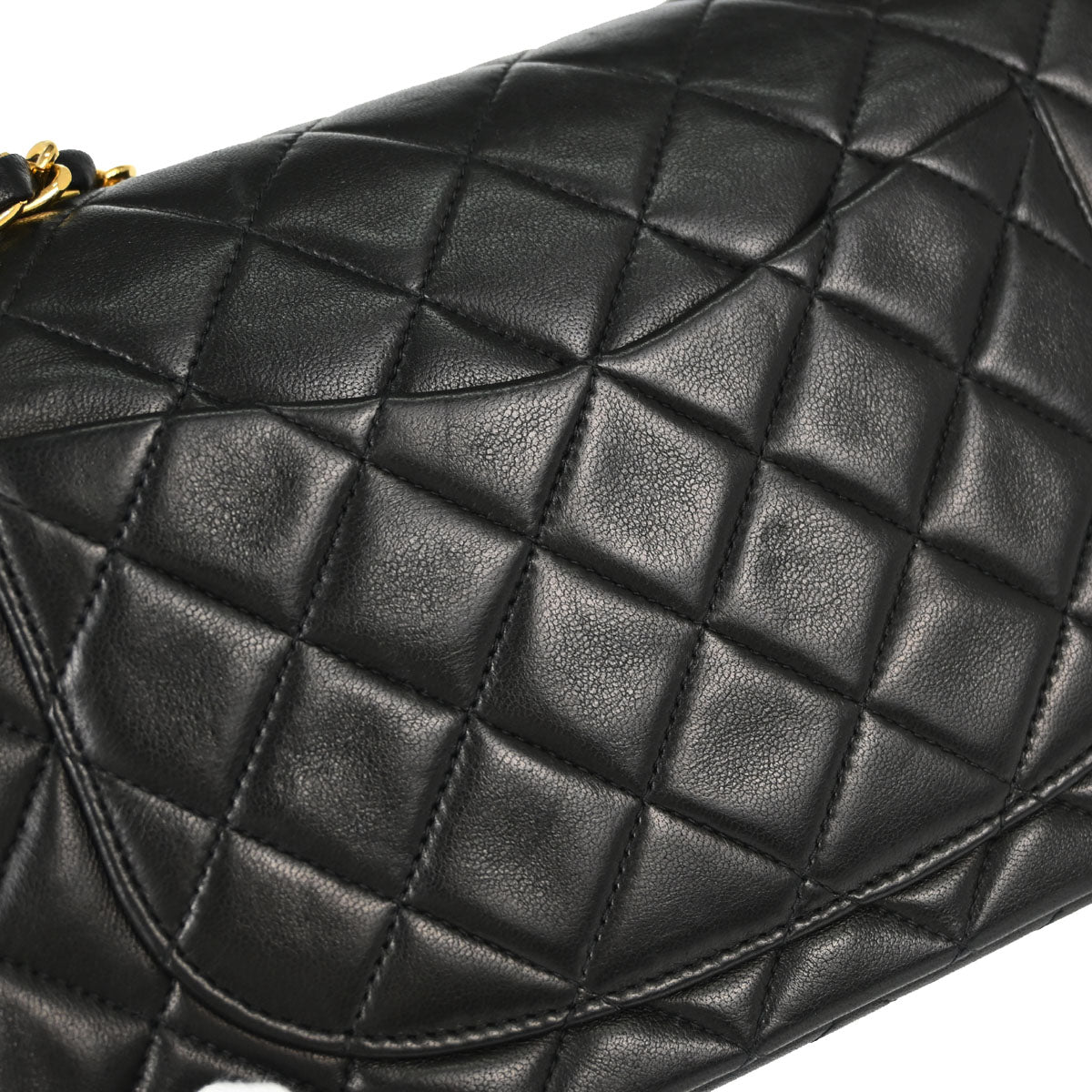 Chanel Black Lambskin Small Classic Double Flap Shoulder Bag