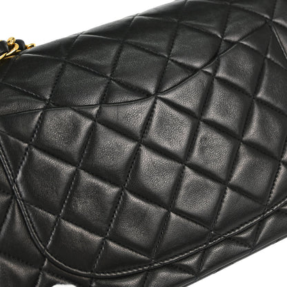 Chanel Black Lambskin Small Classic Double Flap Shoulder Bag