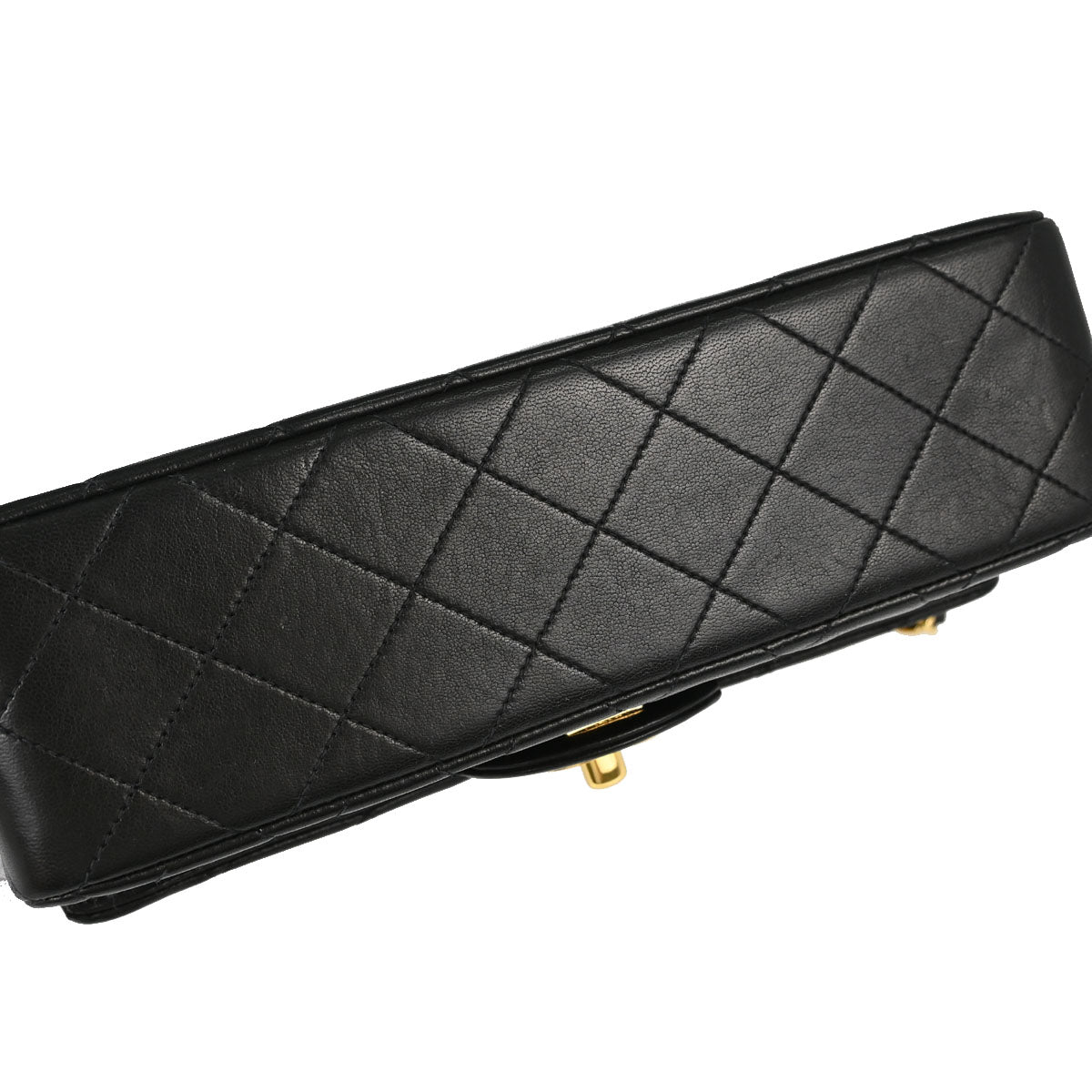 Chanel Black Lambskin Small Classic Double Flap Shoulder Bag