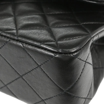 Chanel Black Lambskin Small Classic Double Flap Shoulder Bag