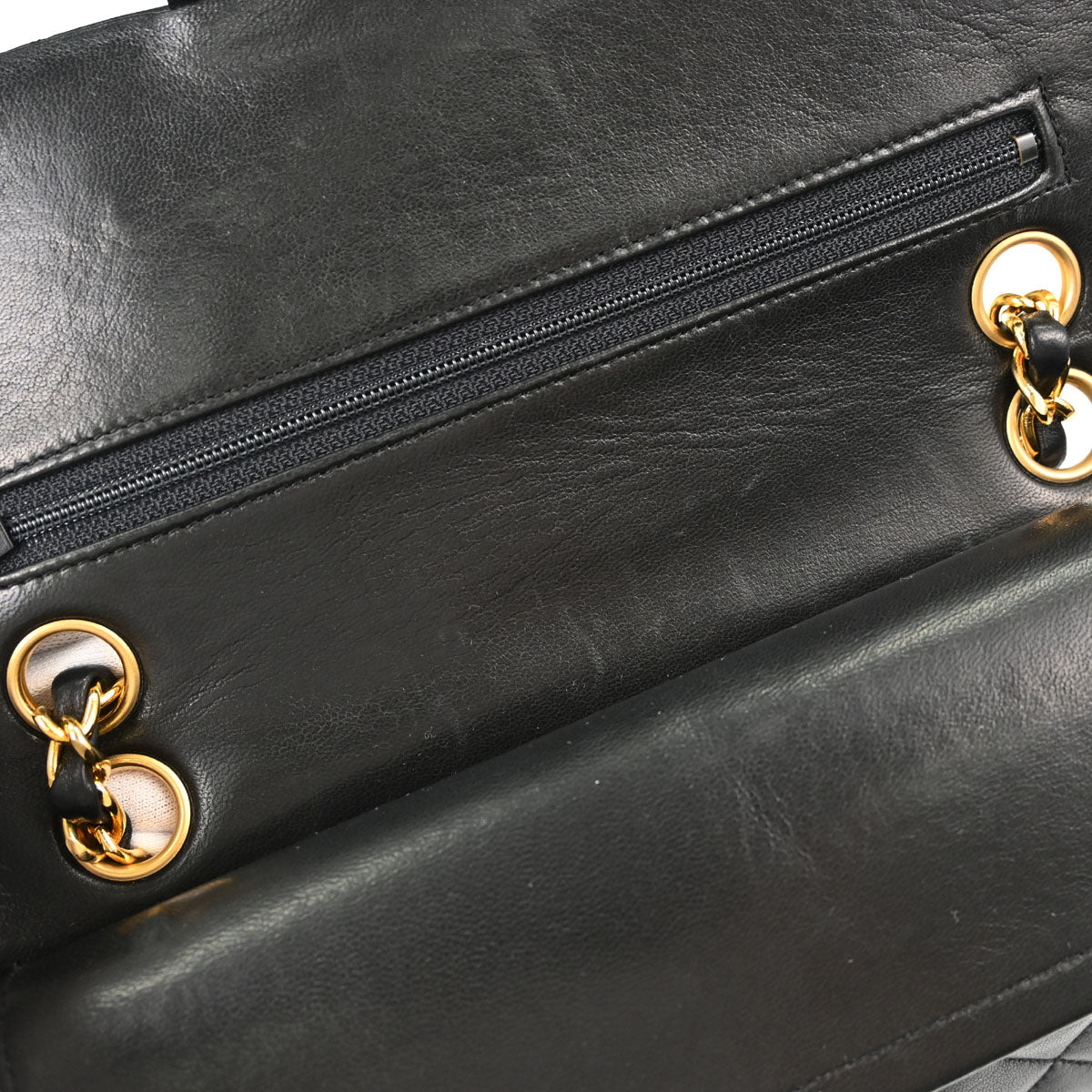 Chanel Black Lambskin Small Classic Double Flap Shoulder Bag