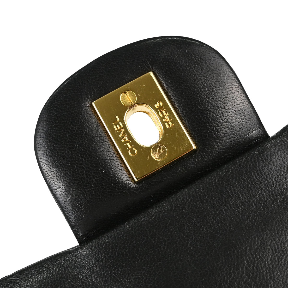 Chanel Black Lambskin Small Classic Double Flap Shoulder Bag