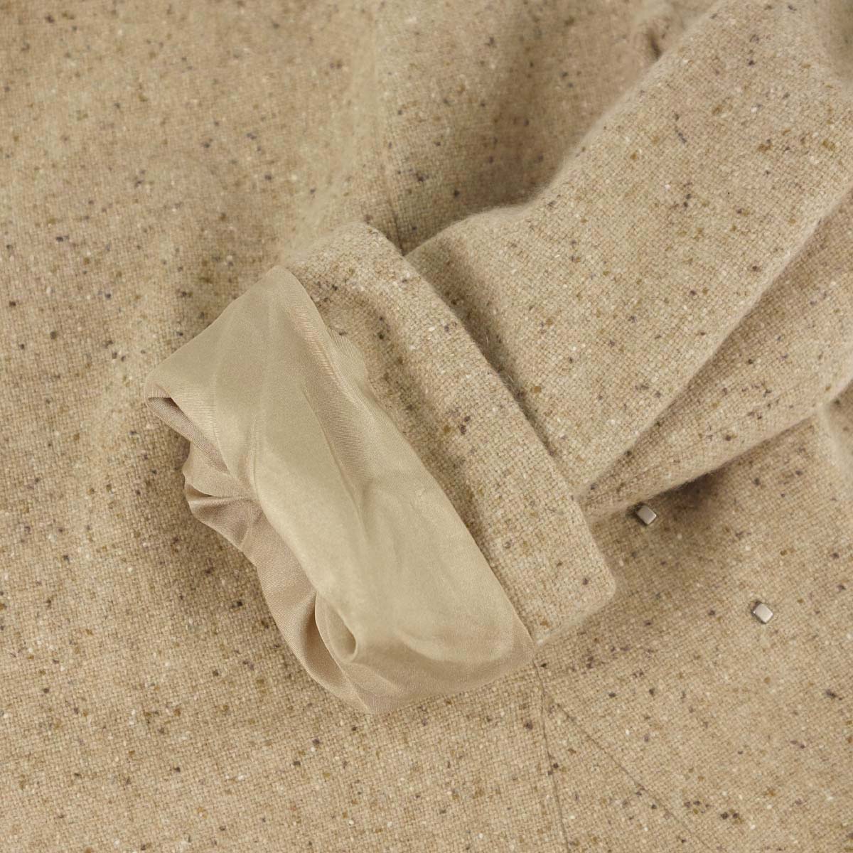 Chanel 1999 Collarless Jacket Beige #42