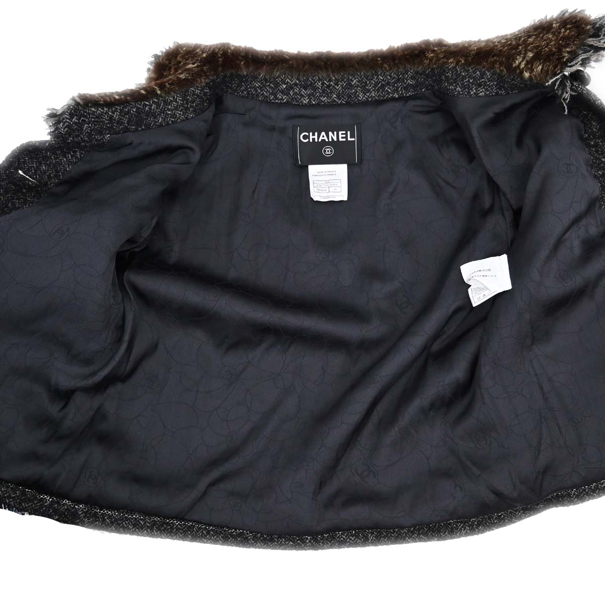 Chanel 2005 Tweed Jacket Brown #38