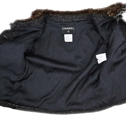 Chanel 2005 Tweed Jacket Brown #38