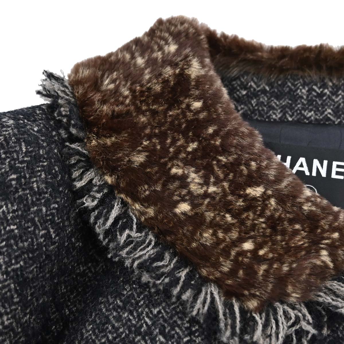 Chanel 2005 Tweed Jacket Brown #38