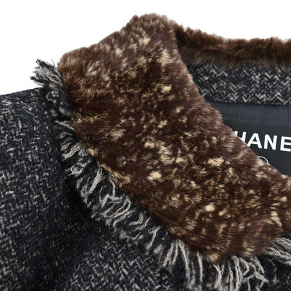 Chanel 2005 Tweed Jacket Brown #38