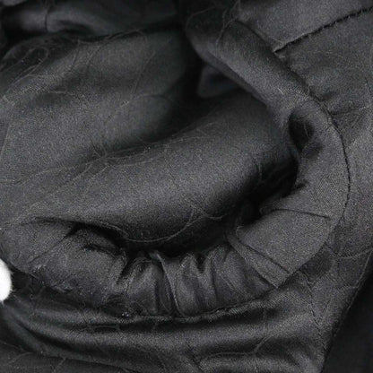 Chanel 2004 Zip Up Collarless Tweed Jacket Black #36