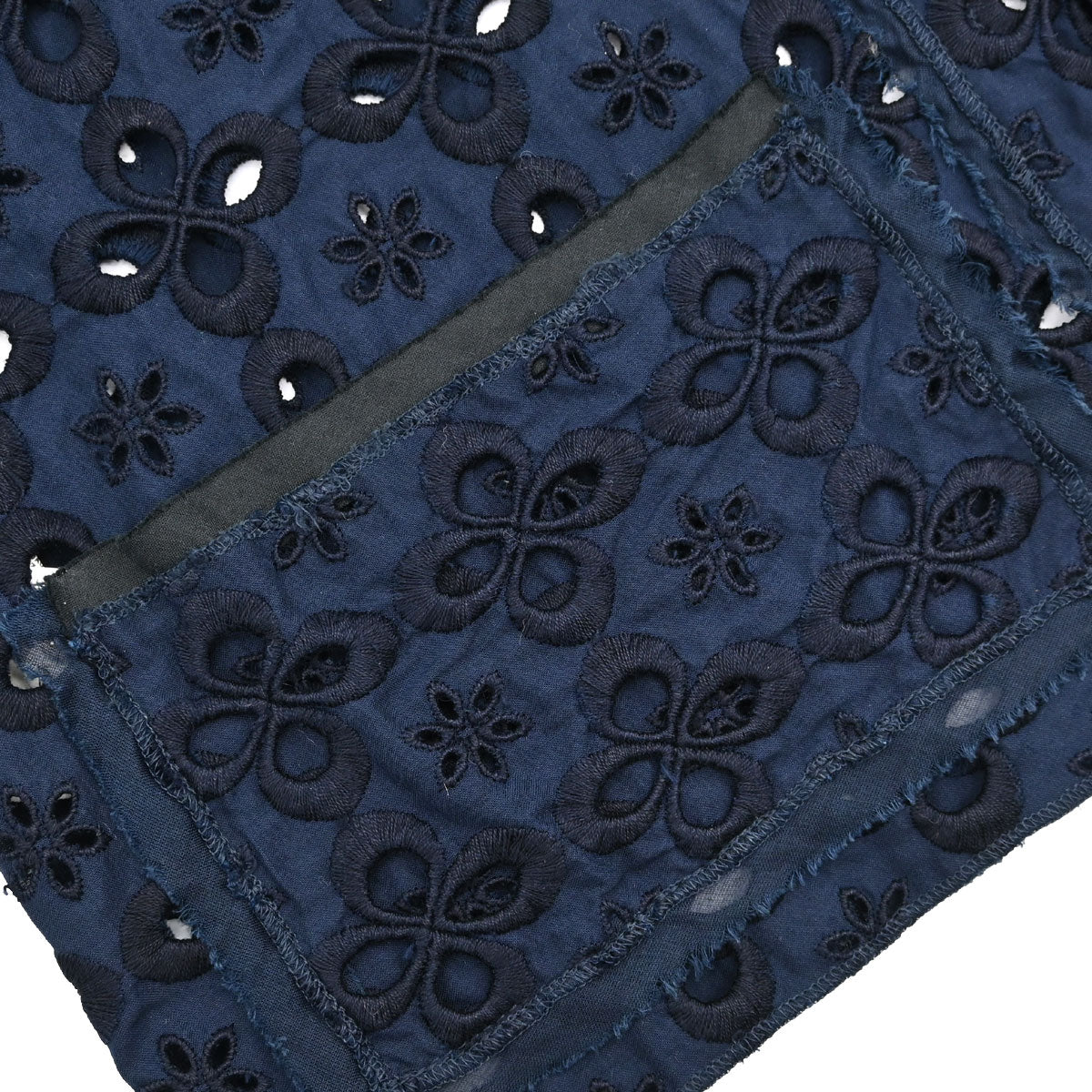 Miu Miu 2006 Floral Eyelet Jacket Navy #42