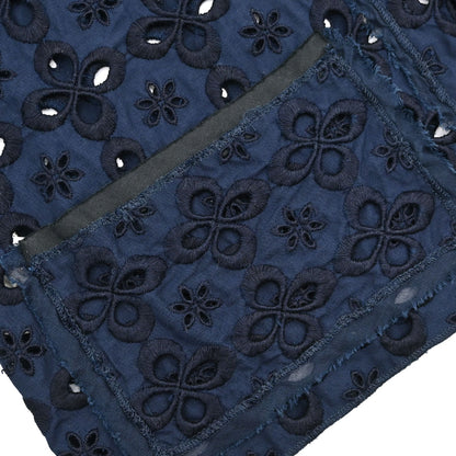 Miu Miu 2006 Floral Eyelet Jacket Navy #42