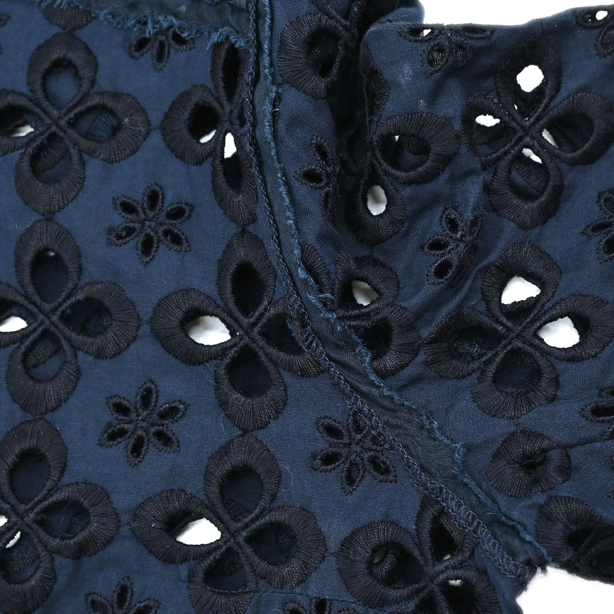 Miu Miu 2006 Floral Eyelet Jacket Navy #42