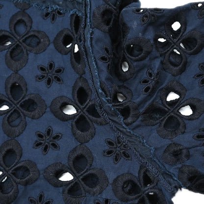 Miu Miu 2006 Floral Eyelet Jacket Navy #42