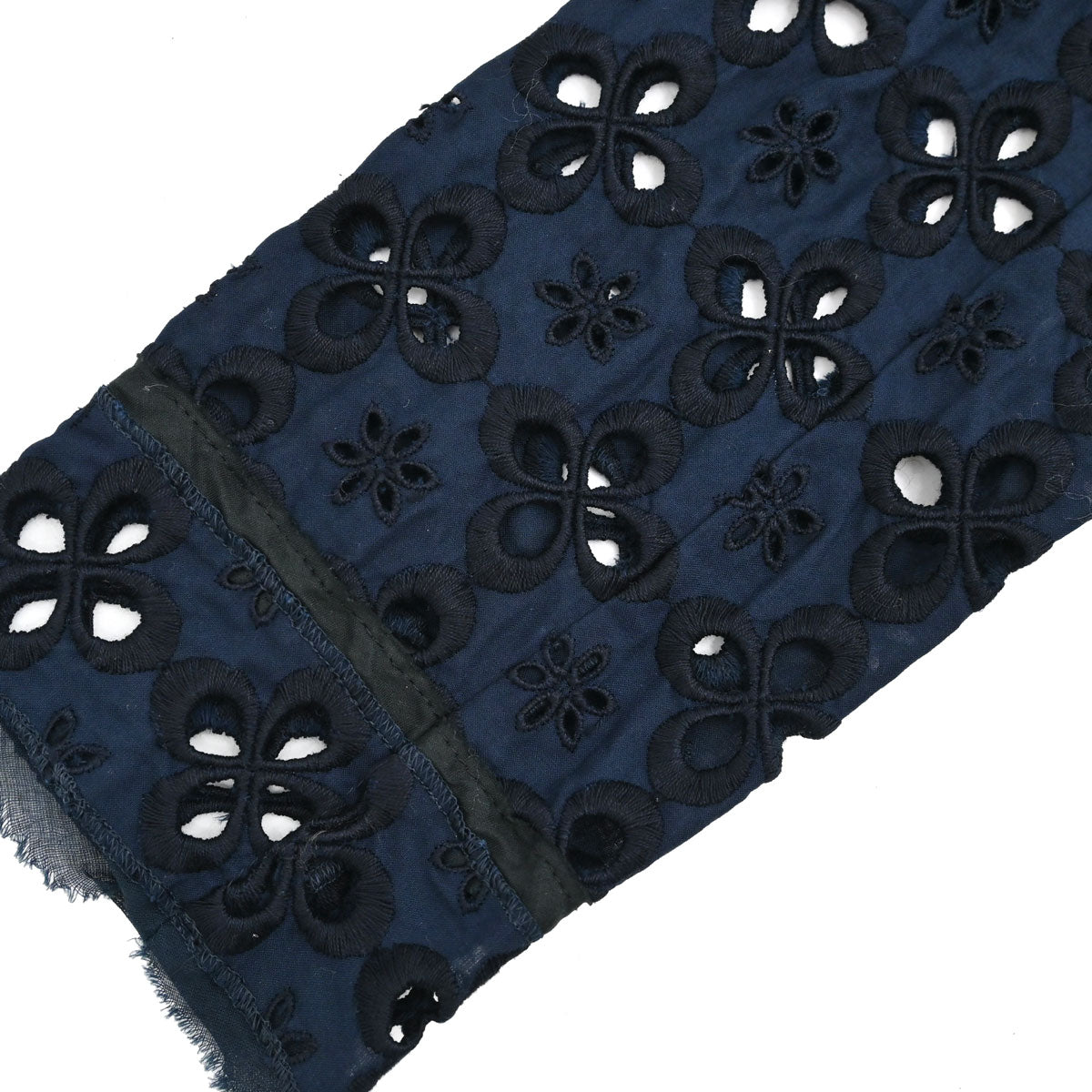 Miu Miu 2006 Floral Eyelet Jacket Navy #42