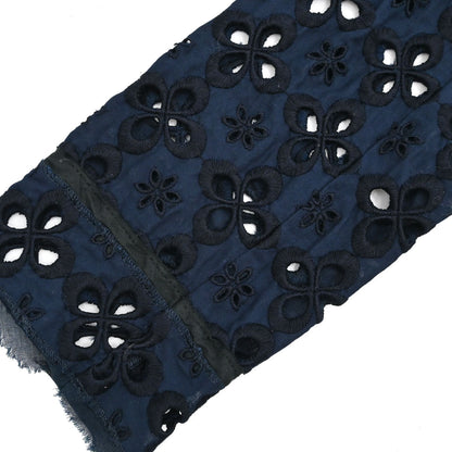 Miu Miu 2006 Floral Eyelet Jacket Navy #42