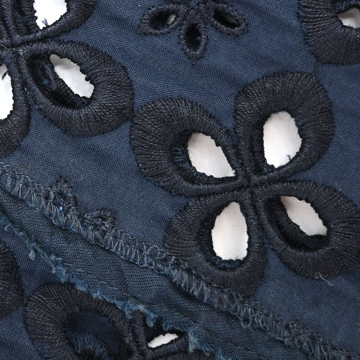 Miu Miu 2006 Floral Eyelet Jacket Navy #42