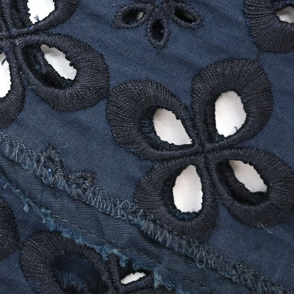 Miu Miu 2006 Floral Eyelet Jacket Navy #42