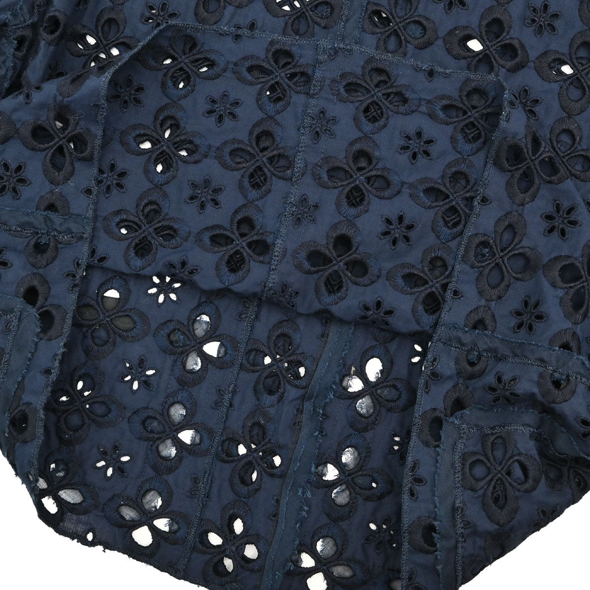 Miu Miu 2006 Floral Eyelet Jacket Navy #42