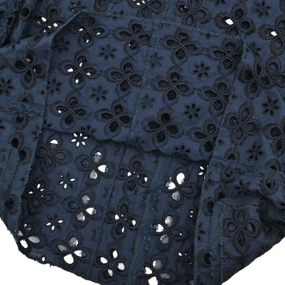 Miu Miu 2006 Floral Eyelet Jacket Navy #42