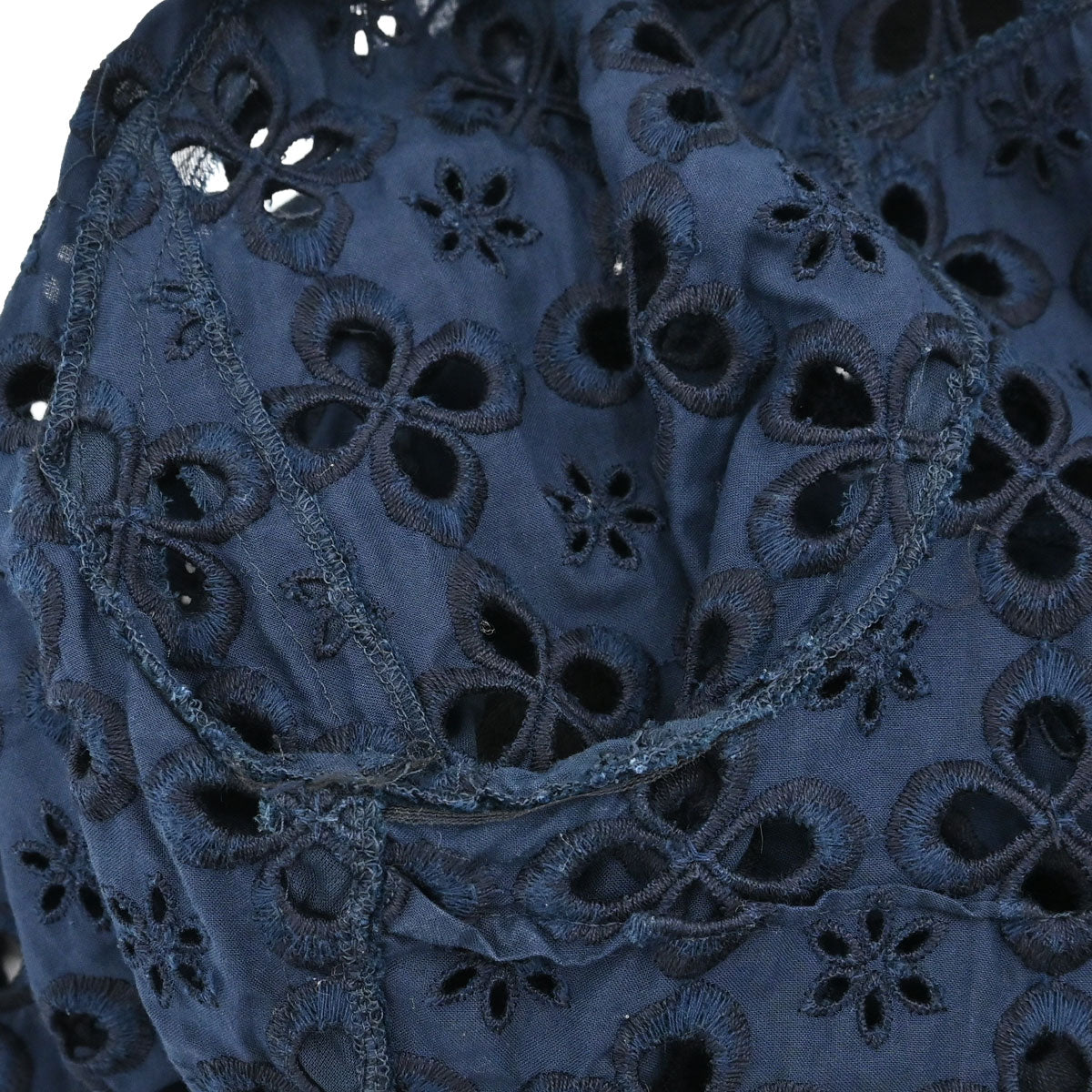Miu Miu 2006 Floral Eyelet Jacket Navy #42