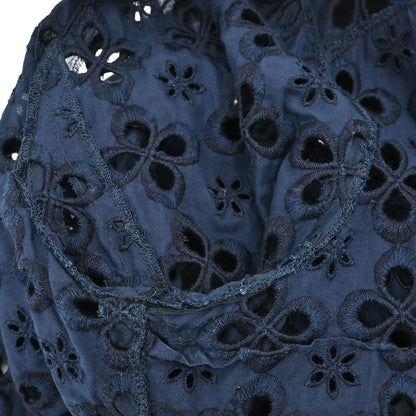 Miu Miu 2006 Floral Eyelet Jacket Navy #42