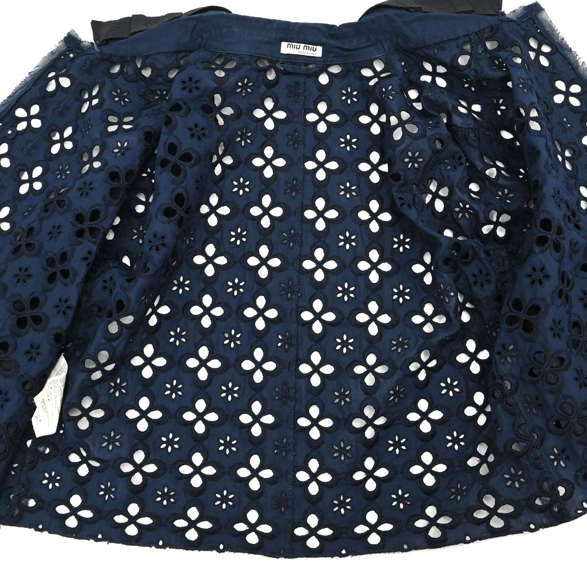 Miu Miu 2006 Floral Eyelet Jacket Navy #42