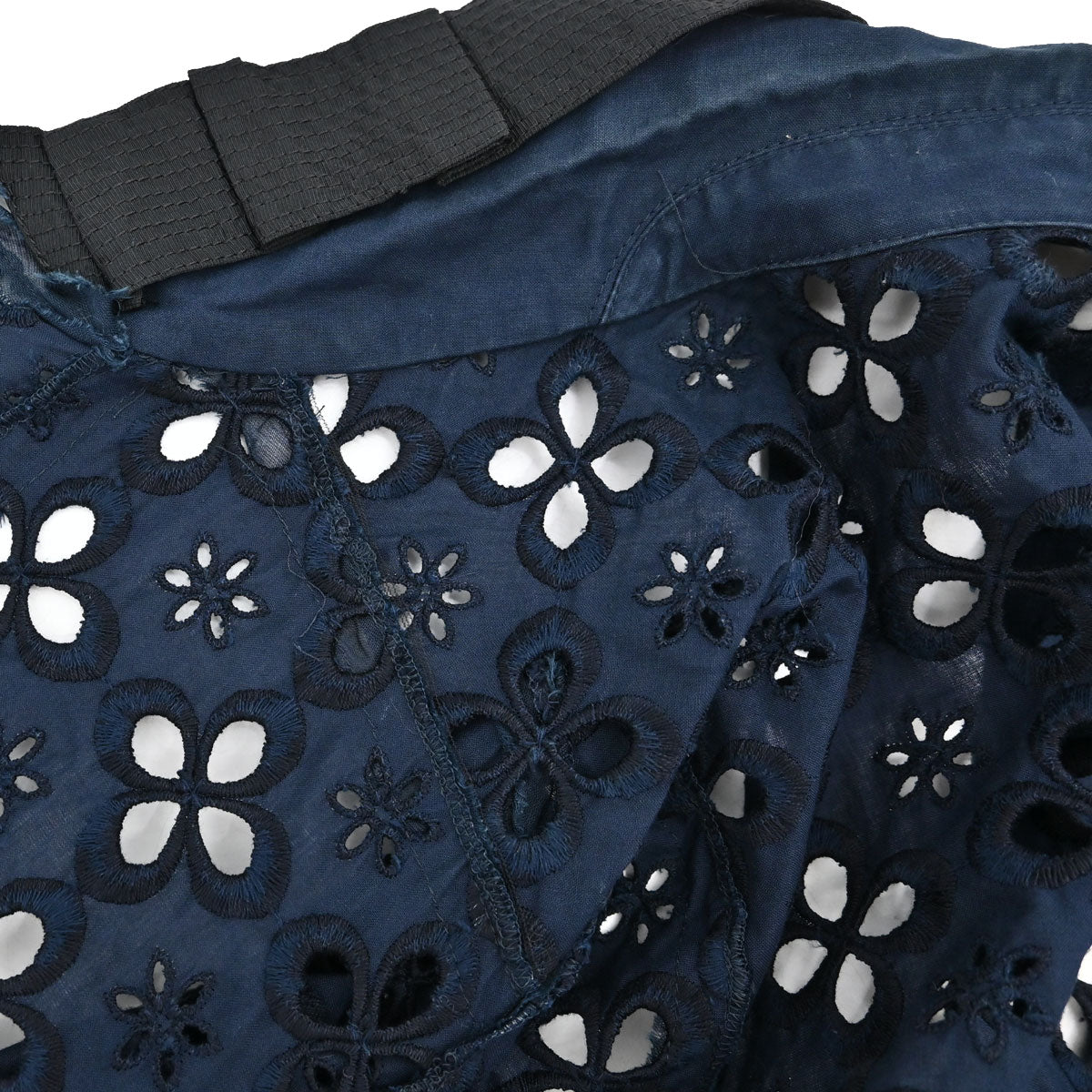Miu Miu 2006 Floral Eyelet Jacket Navy #42