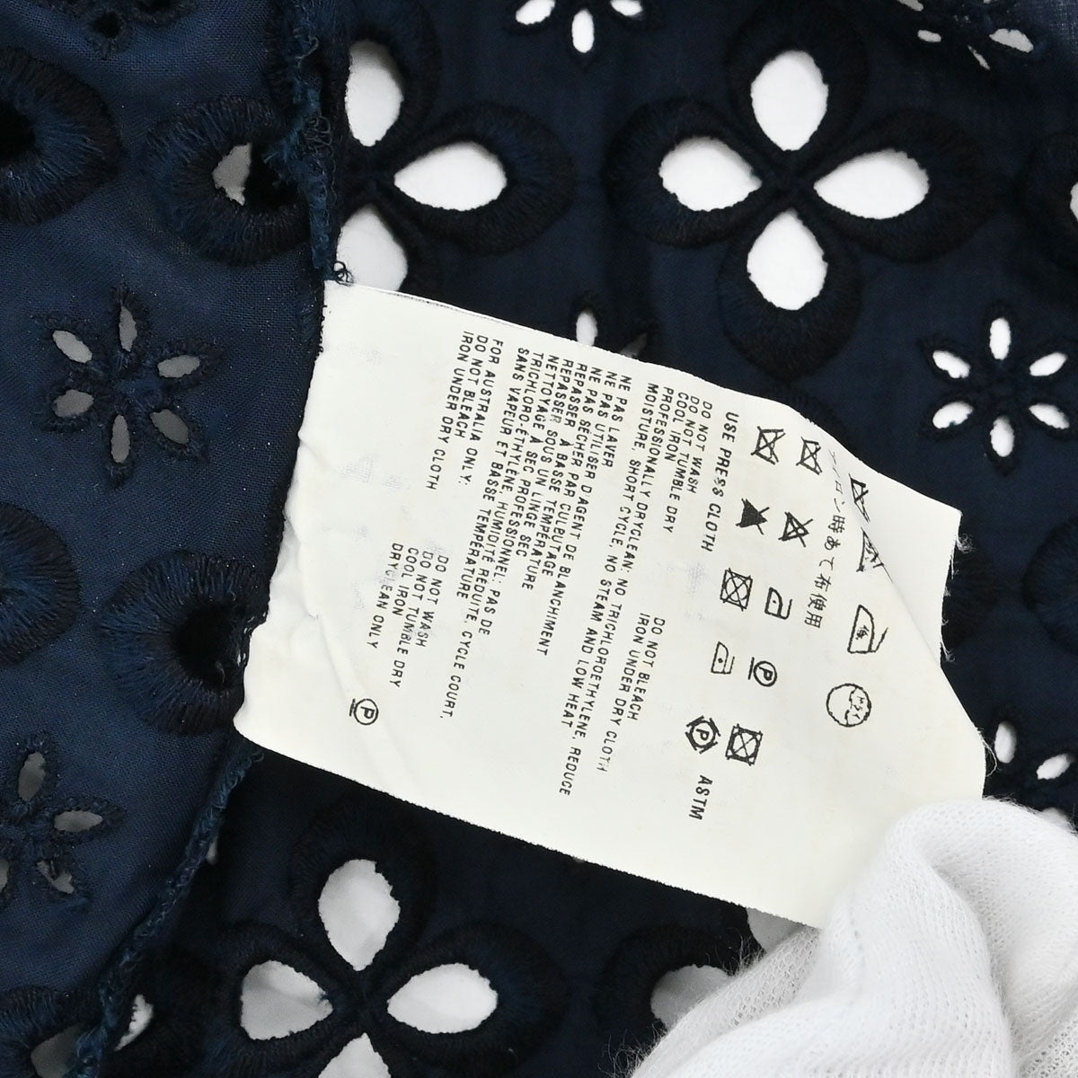 Miu Miu 2006 Floral Eyelet Jacket Navy #42