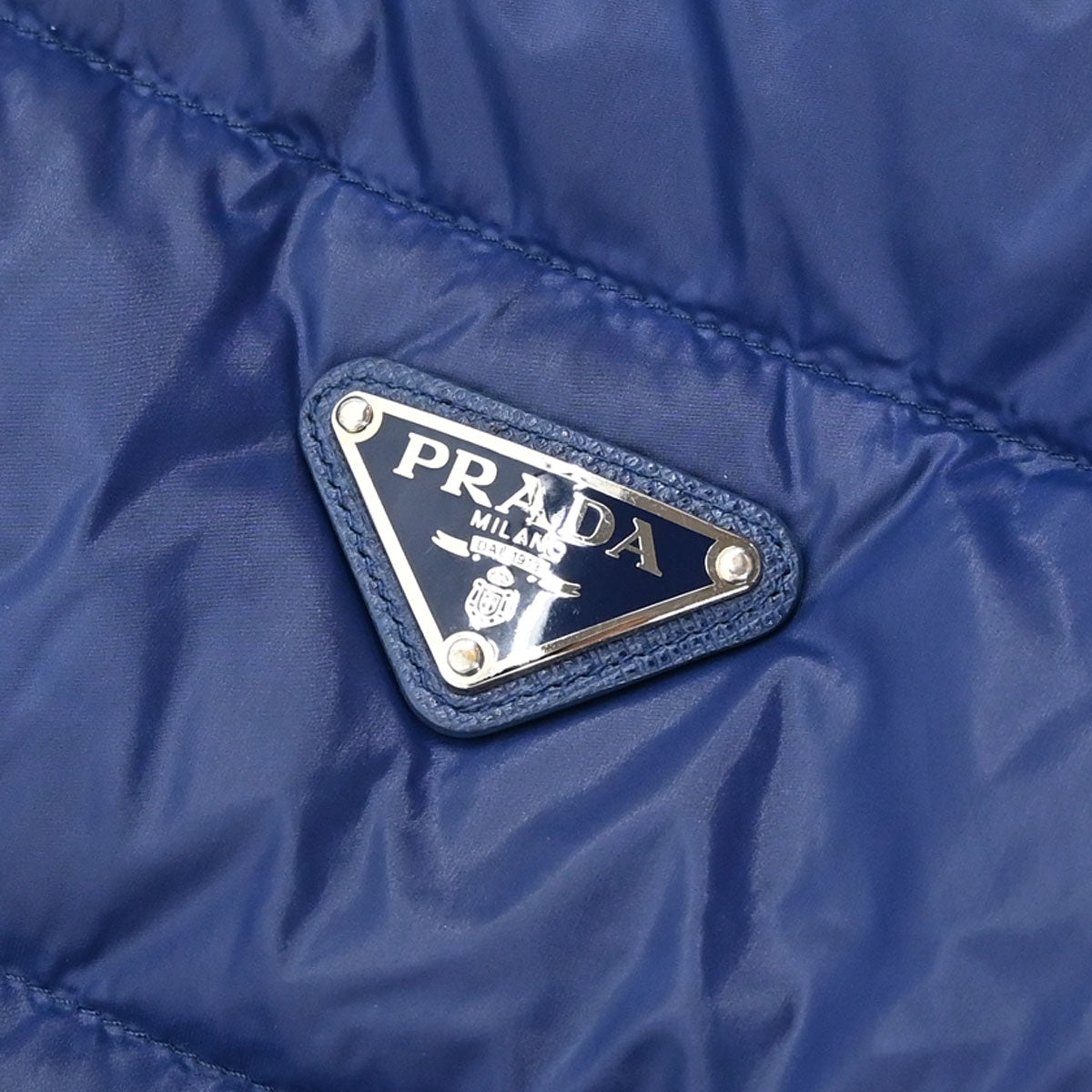Prada 2014 Sleeveless Zip Up Quilted Down Jacket Blue #56