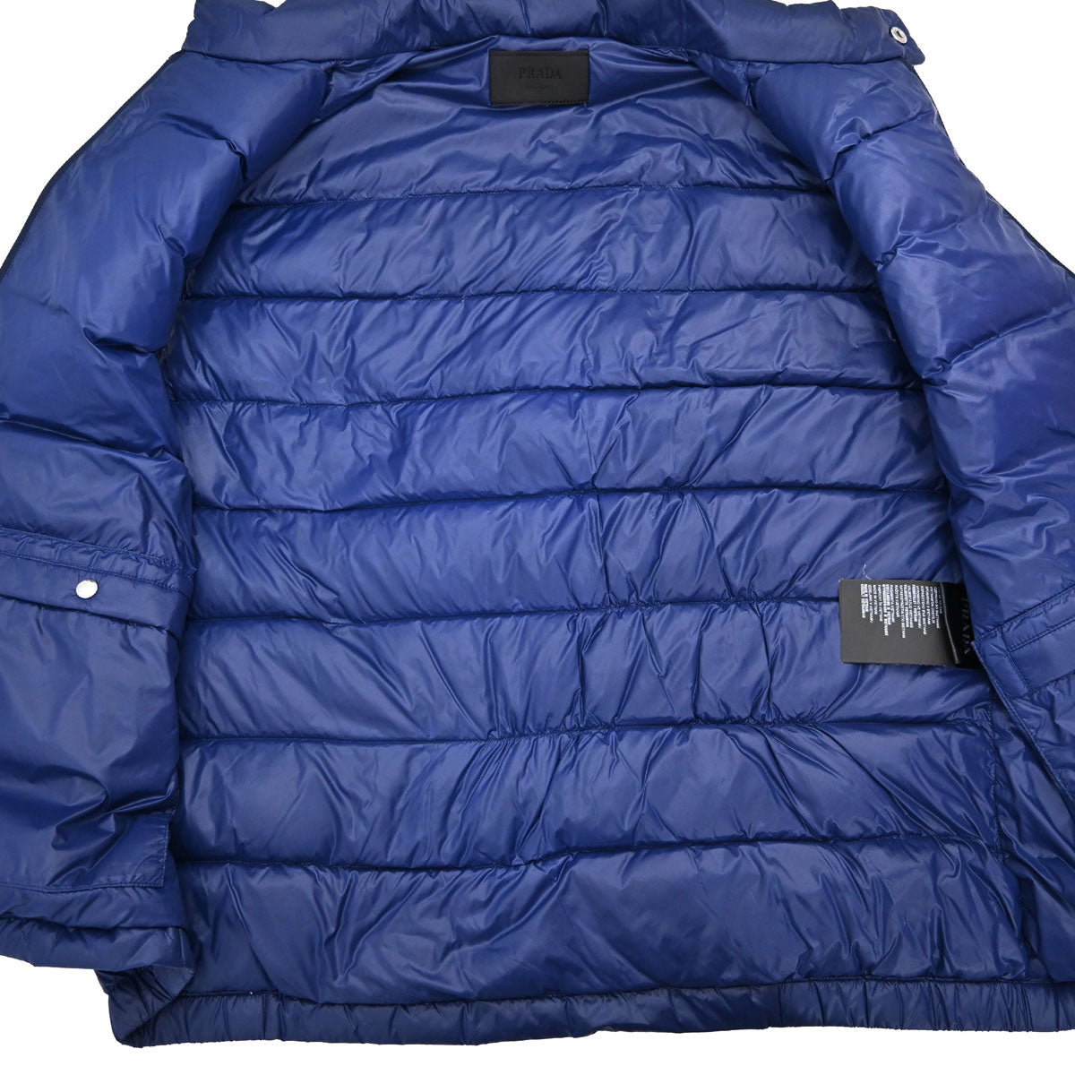 Prada 2014 Sleeveless Zip Up Quilted Down Jacket Blue #56