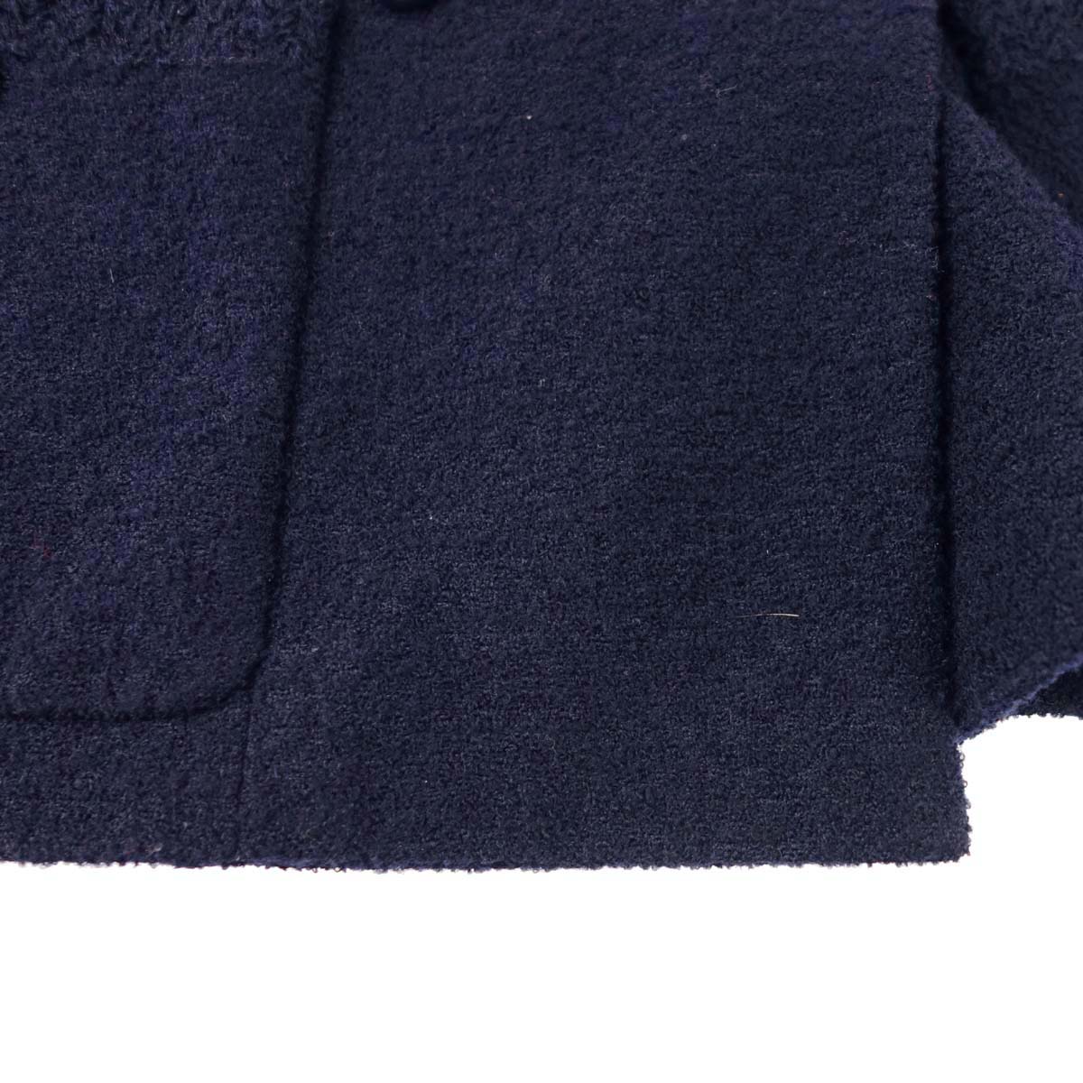 Chanel 1997 Double Breasted Tweed Jacket Navy #38