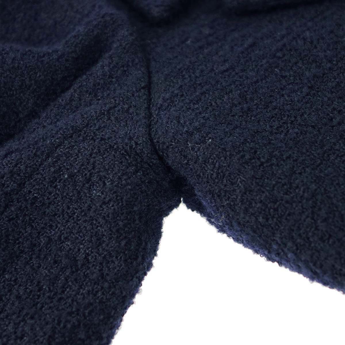 Chanel 1997 Double Breasted Tweed Jacket Navy #38