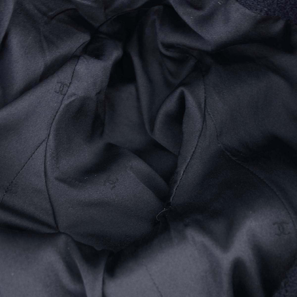 Chanel 1997 Double Breasted Tweed Jacket Navy #38