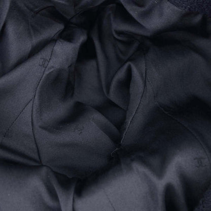 Chanel 1997 Double Breasted Tweed Jacket Navy #38