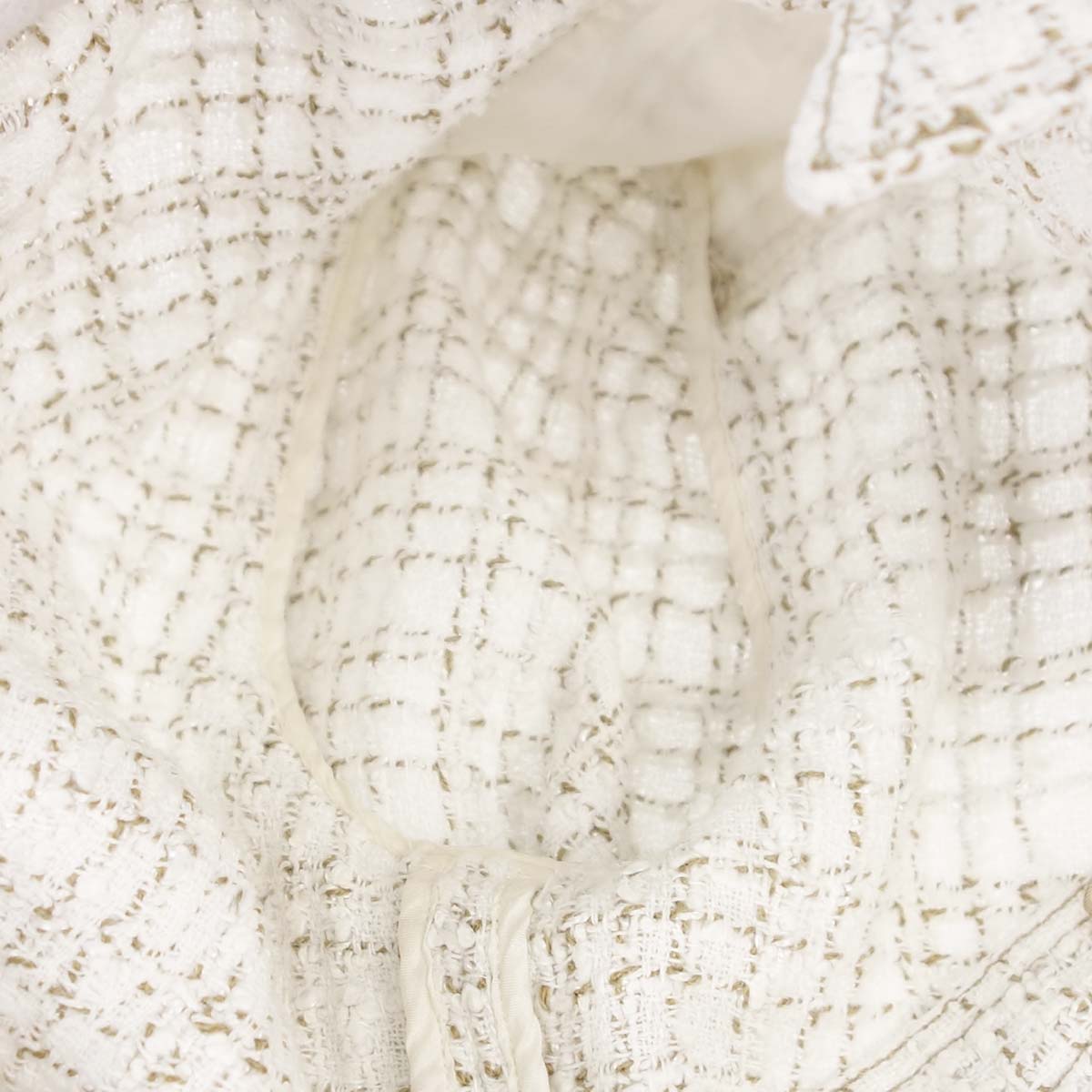 Chanel 2001 Single Breasted Tweed Jacket White #38